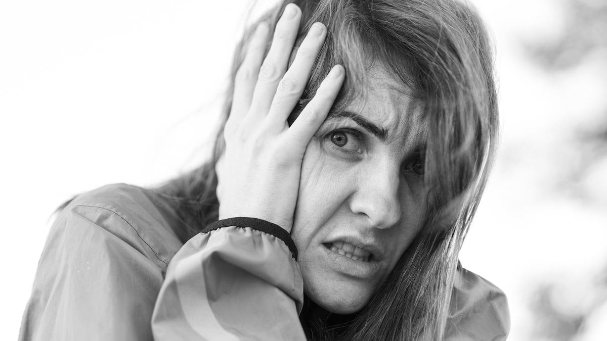 portrait of a depressed woman